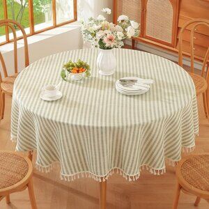Striped Cloth Tablecloth 60" round